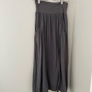 Garnet Hill Charcoal Maxi Skirt